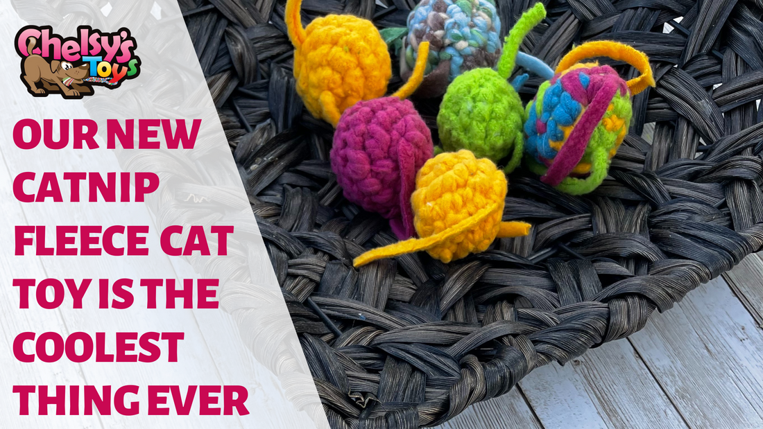 Our New Catnip Fleece Yarn-Ball Cat Toy Is The Coolest Thing Ever