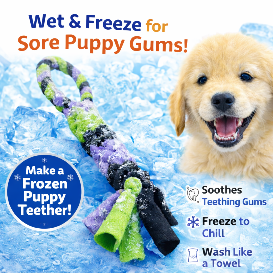 3-in-1 Bundle Enrichment Tube for Dogs - Tug Toy, Treat Dispenser & Snuffle Ball